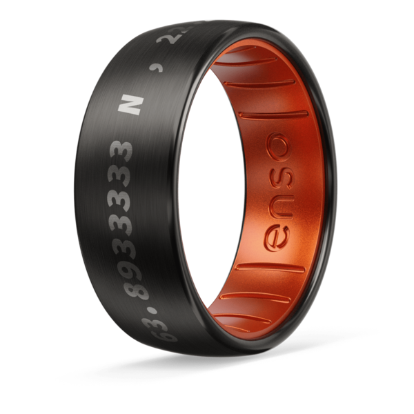 Enso Rings - Magma Chris Burkard Metal Hybrid Ring - Black Zirconium ...