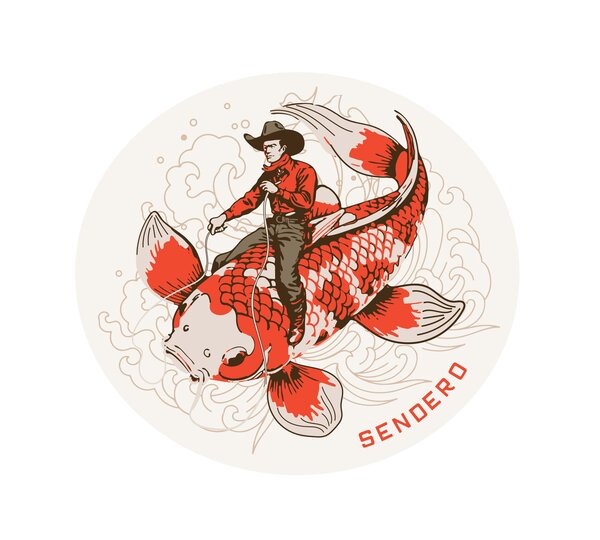 Sendero Provisions Co. - Koi Bronc Fish Sticker - Military & First ...