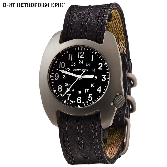 Bertucci Watches - D-3T RETROFORM EPIC - Black Dial w/ Obsidian