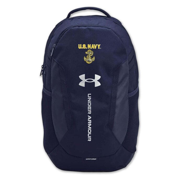 anchor laptop backpack Navy Gear - U.S. Navy Anchor Under Armour Hustle 6.0 Backpack (Navy) -  Military & First Responder Discounts