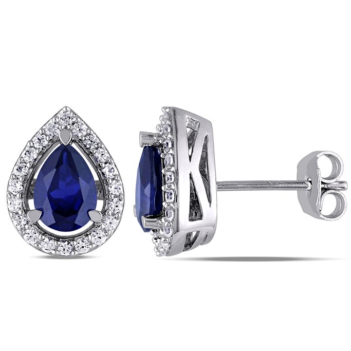 Sapphire on sale teardrop earrings