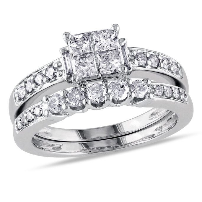 Diamond Engagement Ring (7/8 ct. t.w.) in 14k White, Yellow or Rose Gold - White  Gold - Yahoo Shopping