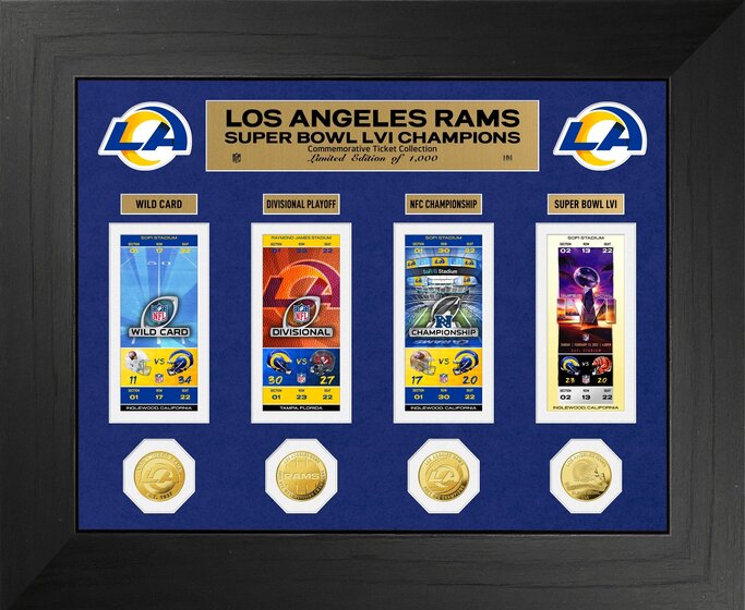 Los Angeles Rams Super Bowl 56 Champions Ticket and Bronze Coin