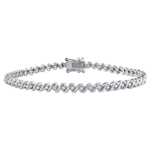 S shaped tennis bracelet Clearance
