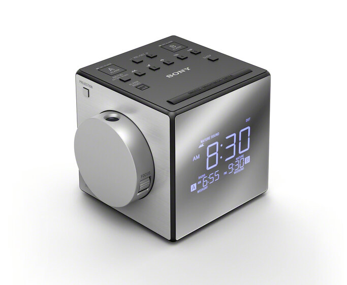 Sony Alarm Clock Radio With Time Projection Military
