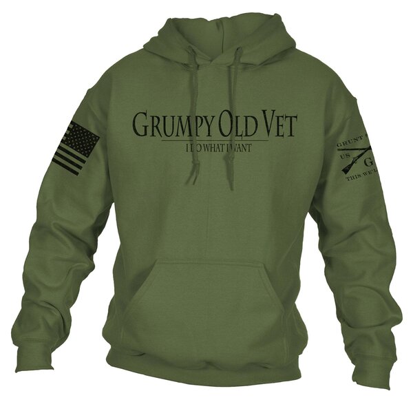 Grunt Style Mens Grumpy Old Vet Hoodie Discounts For Veterans Va Employees And Their