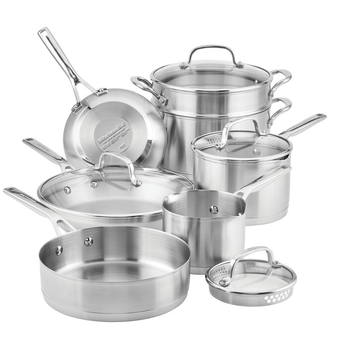 BergHOFF Essentials Comfort 12pc 18/10 Stainless Steel Cookware Set