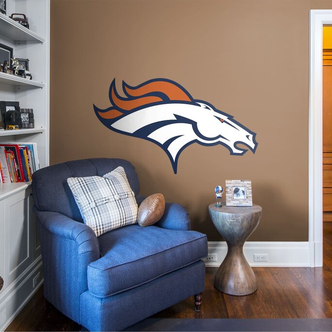 Fathead - Denver Broncos: Logo - Officially Licensed NFL Removable Wall  Adhesive Decal - Military & First Responder Discounts