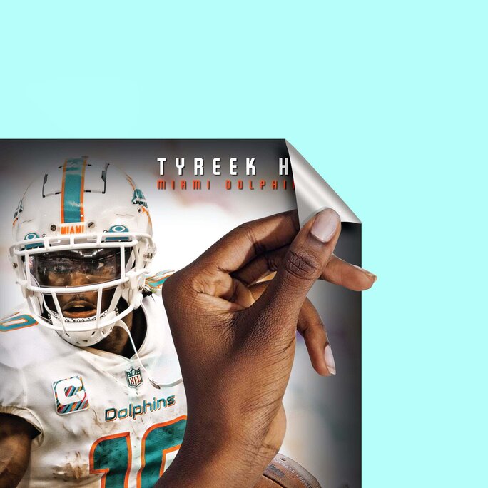 Miami Dolphins: Tyreek Hill 2022 - Officially Licensed NFL Removable A