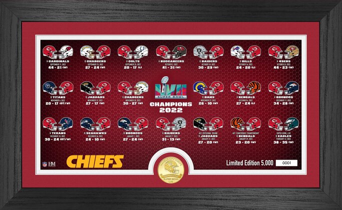 Highland Mint Super Bowl LVII Champions Kansas City Chiefs Deluxe Gold Coin  and Ticket Collection