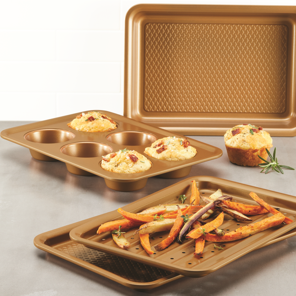 Ayesha Curry - Bakeware Toaster Oven Baking Pan Set - 4-Piece - Discounts  for Veterans, VA employees and their families!