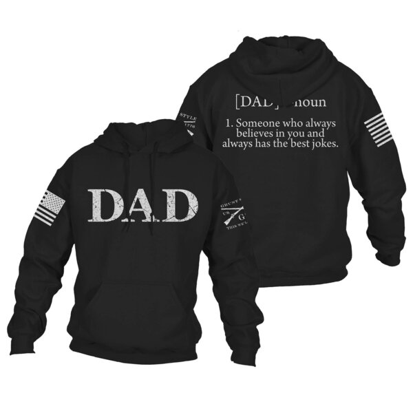 Grunt Style Men s Dad Defined Hoodie Discounts for Veterans