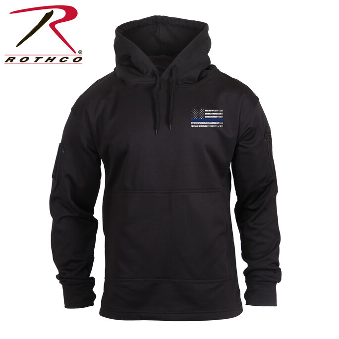 Thin blue line hoodie mens sale