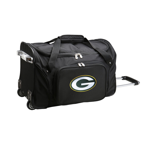 Mojo Licensing Green Bay Packers Wheeled CarryOn Duffel Military