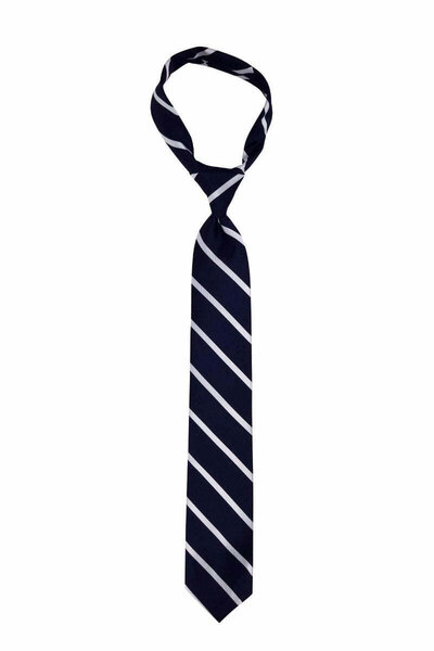 GoTie - Navy White Striped Traditional Tie - Military & First Responder Discounts | GOVX