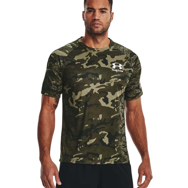Army Gear Under Armour Freedom Tech SS Camo TShirt (OD Green