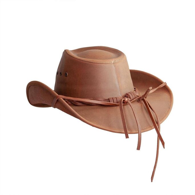 Hollywood | Mens Leather Cowboy Hat