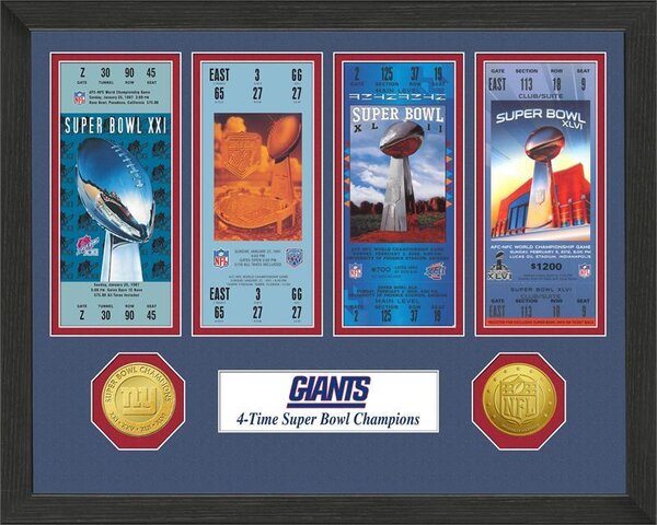 New York Giants SB Championship Ticket Collection