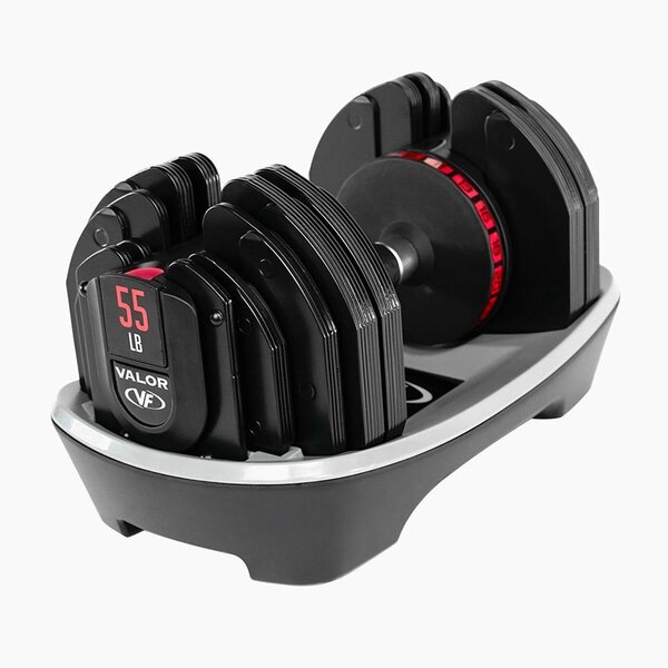 Valor Fitness Adjustable Dumbbell (55/78lbs) Military & First