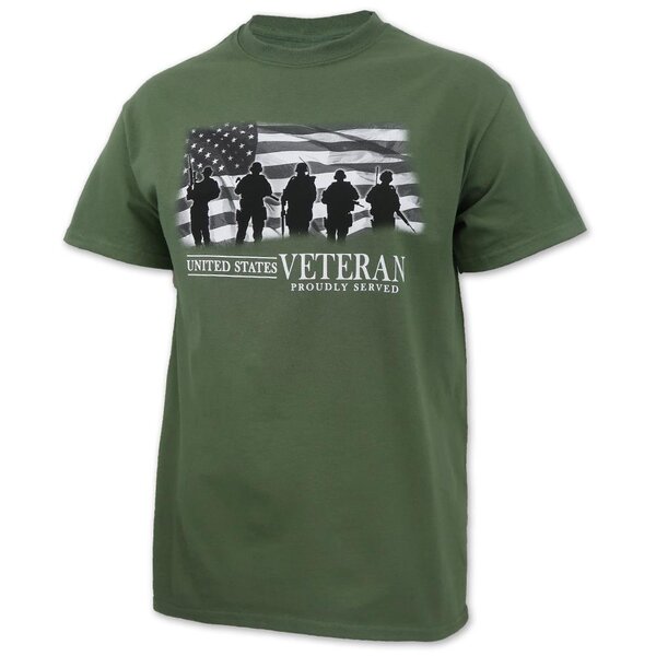 Air Force Gear - United States Veteran Proudly Served T-Shirt (OD Green ...