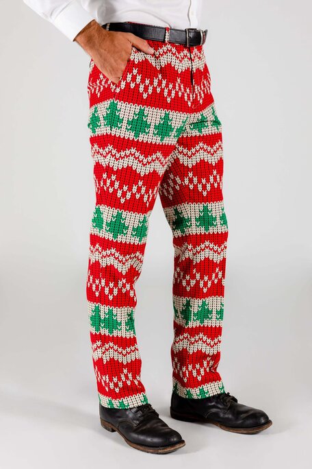 The Red Ryder | Women's Knit Print Christmas Pant