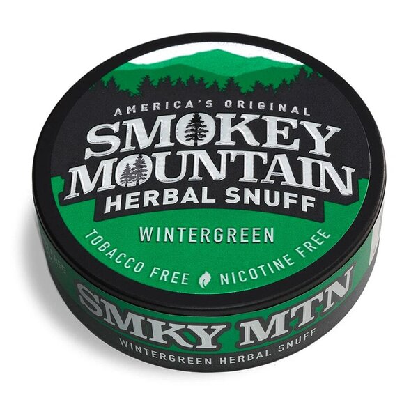 Smokey mountain herbal snuff pouches wintergreen long cut
