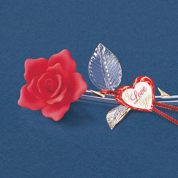 Glass Baron Long Stem Red Rose Military & First Responder Discounts