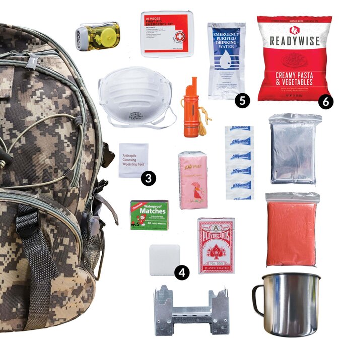 Readywise - Survival Backpack - 64 Piece - Military & Gov't