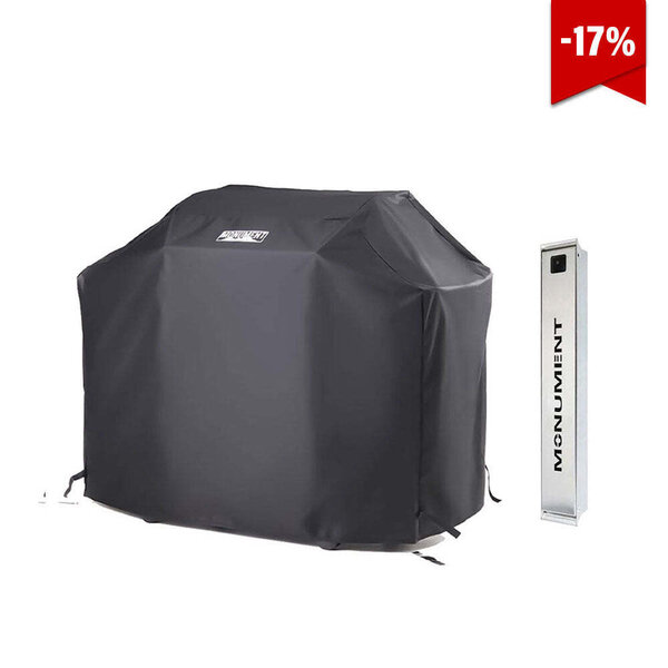 Monument Grills 4 Burner Gas Grill Cover & Smoker Box Military