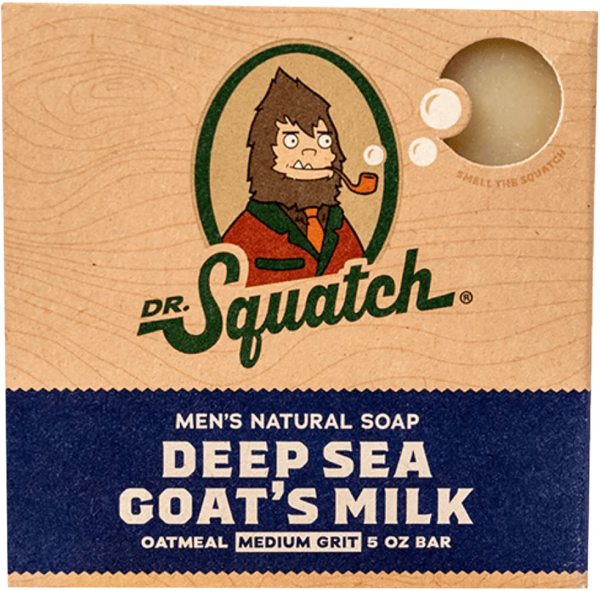 POPnBeards Dr. Squatch Bar Soap, Deep Sea Goat's Milk Military