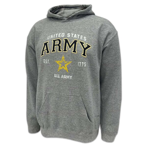 Army Gear - Army Star Est. 1775 Hood (Grey) - Military & First ...