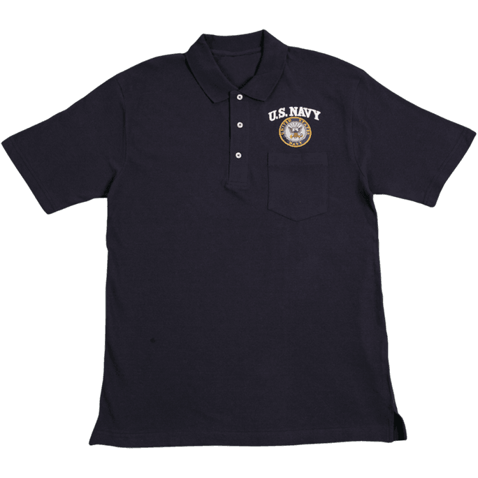 USN Veteran Long Sleeve Shirt with Anchor Graphic