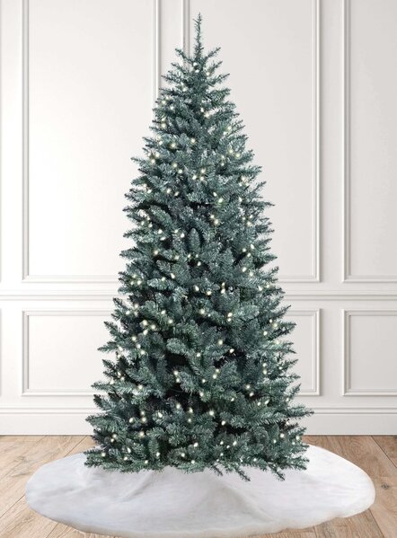 King of Christmas - 8' Tribeca Spruce Blue Slim Artificial Christmas ...