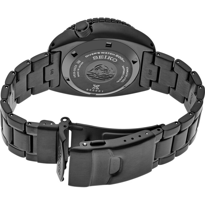 Seiko - Men's 45mm Prospex Diver SS Blk Ct Automatic Charcoal Dial