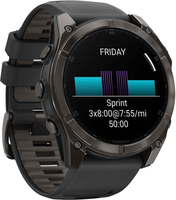 Garmin - Fenix 8 51mm Sapphire AMOLED Watch - Military & Gov't