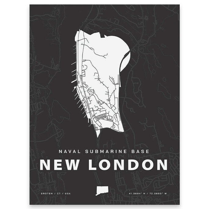 Subase New London Naval Submarine Base Map