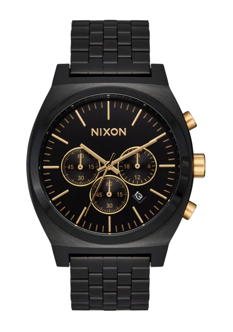 Nixon - Men's Time Teller Chrono Watch - Black/Black/Gold