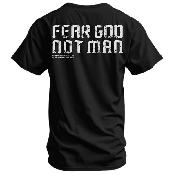 Combat Iron Apparel™ - Fear God Not Man Men's T-Shirt - Military ...