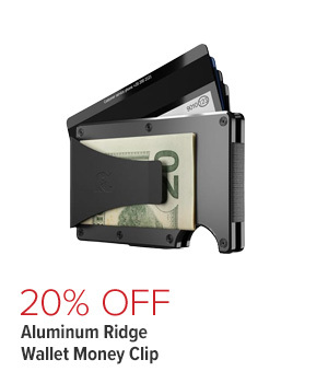 Aluminum Ridge Wallet Money Clip