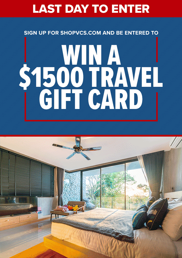 WIN A $1500 TRAVEL GIFT CARD