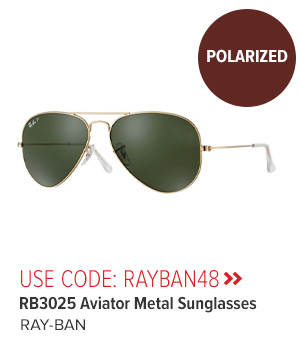 RB3025 Aviator Metal Polarized Sunglasses